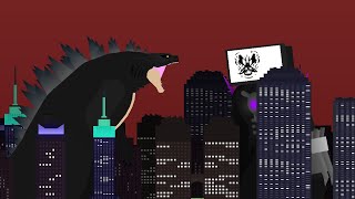 Godzilla (Gojira) Vs Titan Tv Man|Stick Nodes Animation