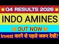 INDO Amines Q4 Results 2026 🔴 INDO Amines Results 🔴 INDO Amines Ltd Share Latest News