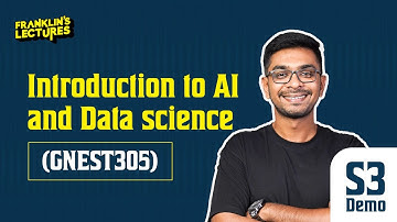 Introduction to AI & Data Science | B.Tech S3 | Franklin