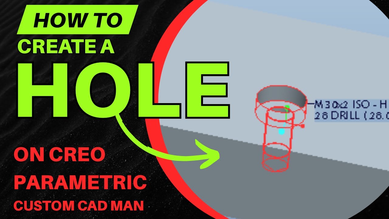 How to Use the Hole Feature in Creo Parametric (Fast & Accurate) - YouTube