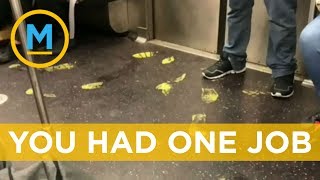 Subway painter probably should have thought about rush hour traffic | Your Morning
