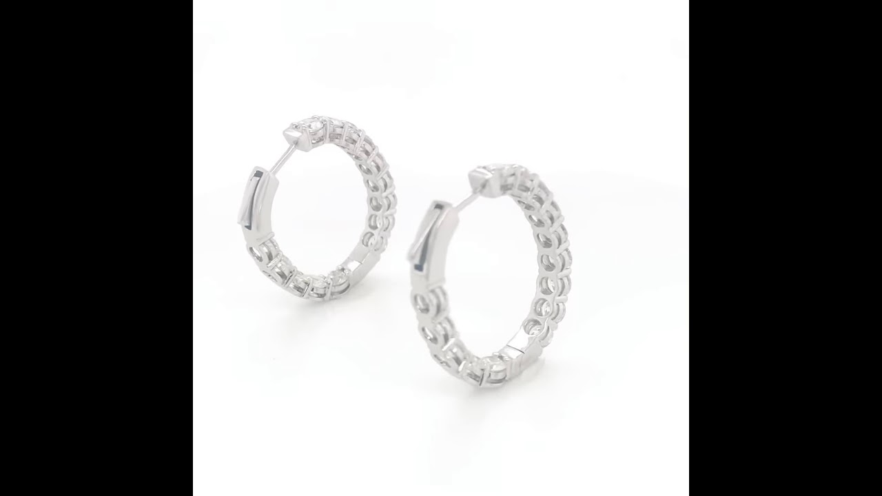 white and gold hoops