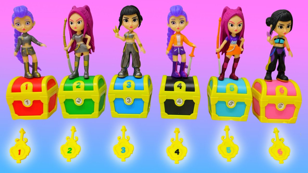 Наборы для раскрашивания K-pop Demon Hunters с пазлами и раскрасками для детей.