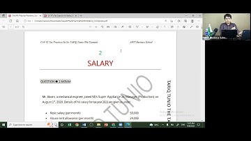 CAF 2 Tax Practices by Sir Tariq Tunio_Practice Session1_Basic Level