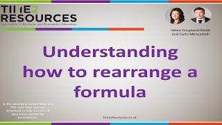 Understanding how to rearrange formula
