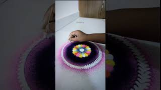 simple yet beautiful rangoli design. Rangoli art creativity trending viral shorts