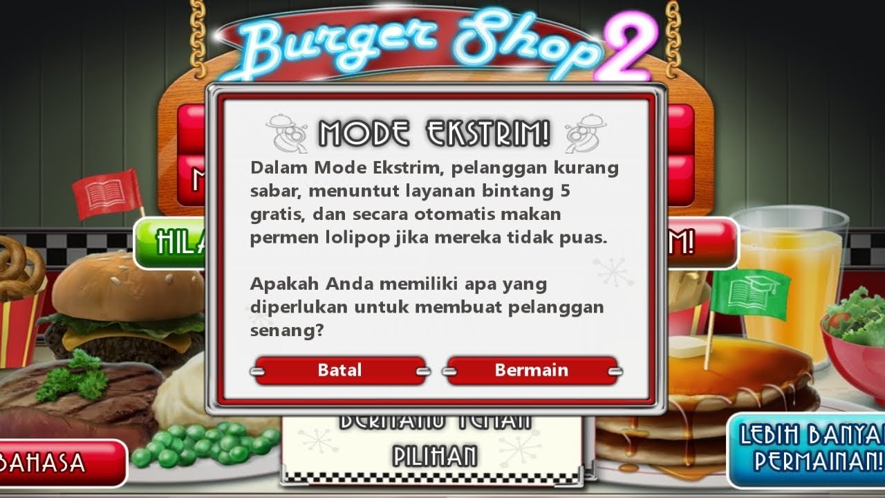 BURGER SHOP 2 MODE EKSTRIM LEVEL 43 - 45