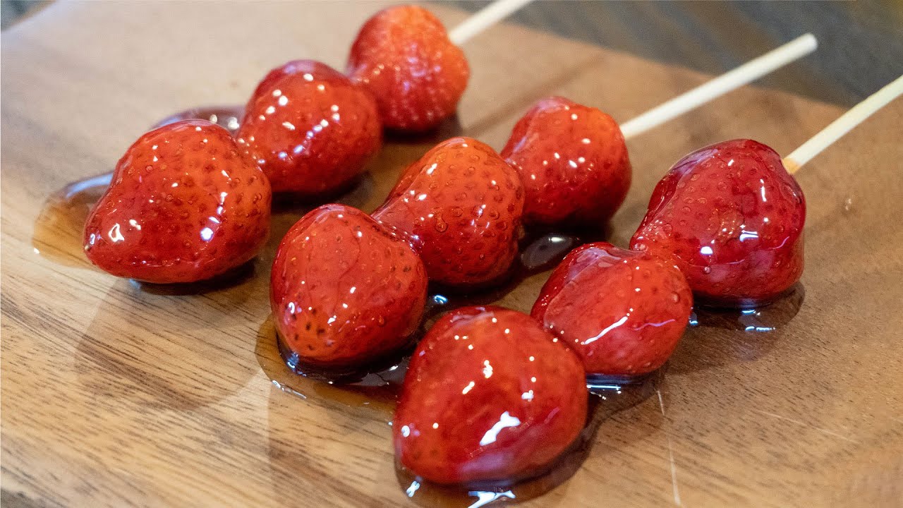 Tiktokレシピ 果汁グミを使った簡単いちご飴の作り方 Shorts Youtube