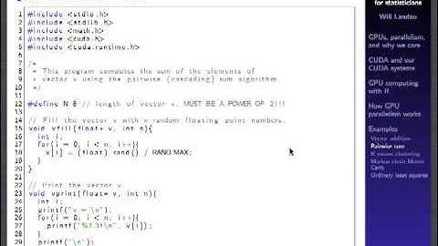 Short course in GPU computing for statisticians (fall 2013)