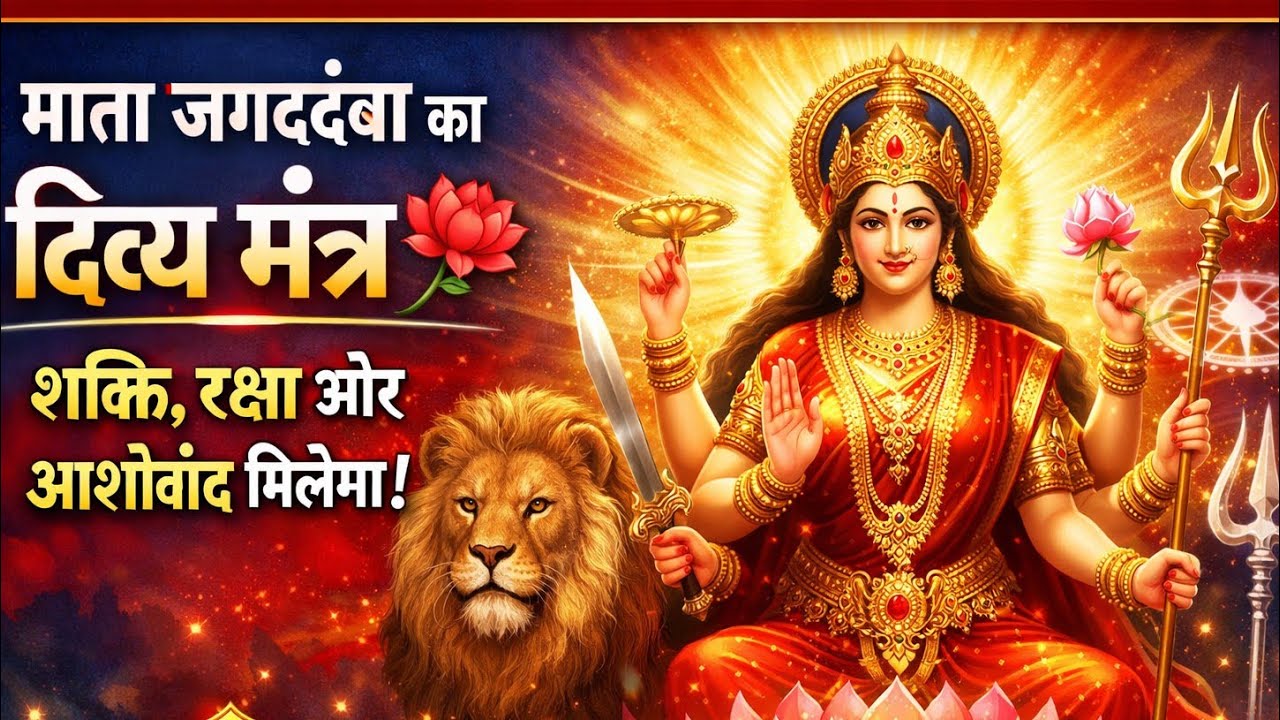 माता जगदंबा का दिव्य मंत्र 🌺 जीवन में आए शक्ति, रक्षा और आशीर्वाद