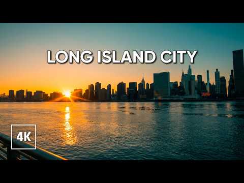 Long Island City Sunset | Đi Bộ Thư Giãn Buổi Tối 4K | 18 thg 11, 2022