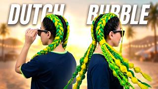 Double Dutch to Bubble Braids | Step by Step Festival Hair