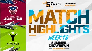 @WashingtonJustice vs Houston @OutlawsOW | Summer Showdown Qualifiers Highlights | Week 18 Day 2