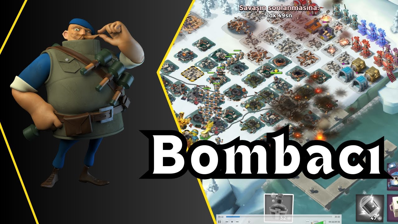 El Bombacısı Grenadier Harita Temizliği Boom Beach Türkçe