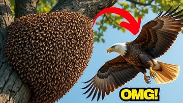 WILD Eagle Battles Angry Honey Bees In Deep Forest?