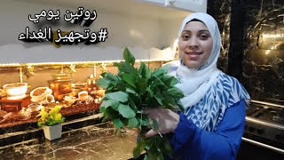 روتين يومي تنظيف المطبخ/تجهيز الغداء،️ #شويه مشتريات ل ثلاجه#،?