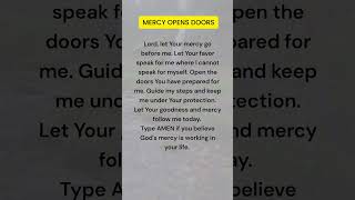 A Prayer For Divine Mercy And Open Doors | God's Favor And Blessings Today