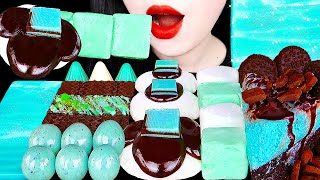 АСМР МЯТНЫЕ, ШОКОЛАДНЫЕ ДЕСЕРТЫ *DIY SHEET JELLY, MINT CHOCOLATE CAKE, OREO, MARSHMALLOW