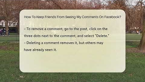 How To Keep Friends From Seeing My Comments On Facebook? - Everyday-Networking