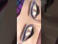 ✨ Golden lBlue Glam Eye Makeup on Practice Pad | Perfect Blend 😍