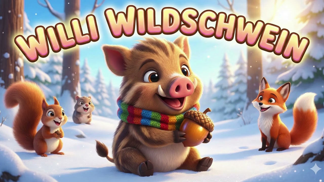 Willi Wildschwein 🐗 Das lustige Winter-Kinderlied ❄️🎵
