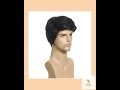 Exceptional! Fashion Wig Short Black Male Straight Synthetic Wig for Men Hair Fleeciness Realisti...