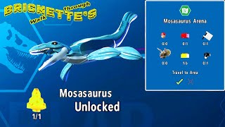 LEGO Jurassic World Mosasaurus (Unlocking) and getting All Mosasaurus Arena Collectibles