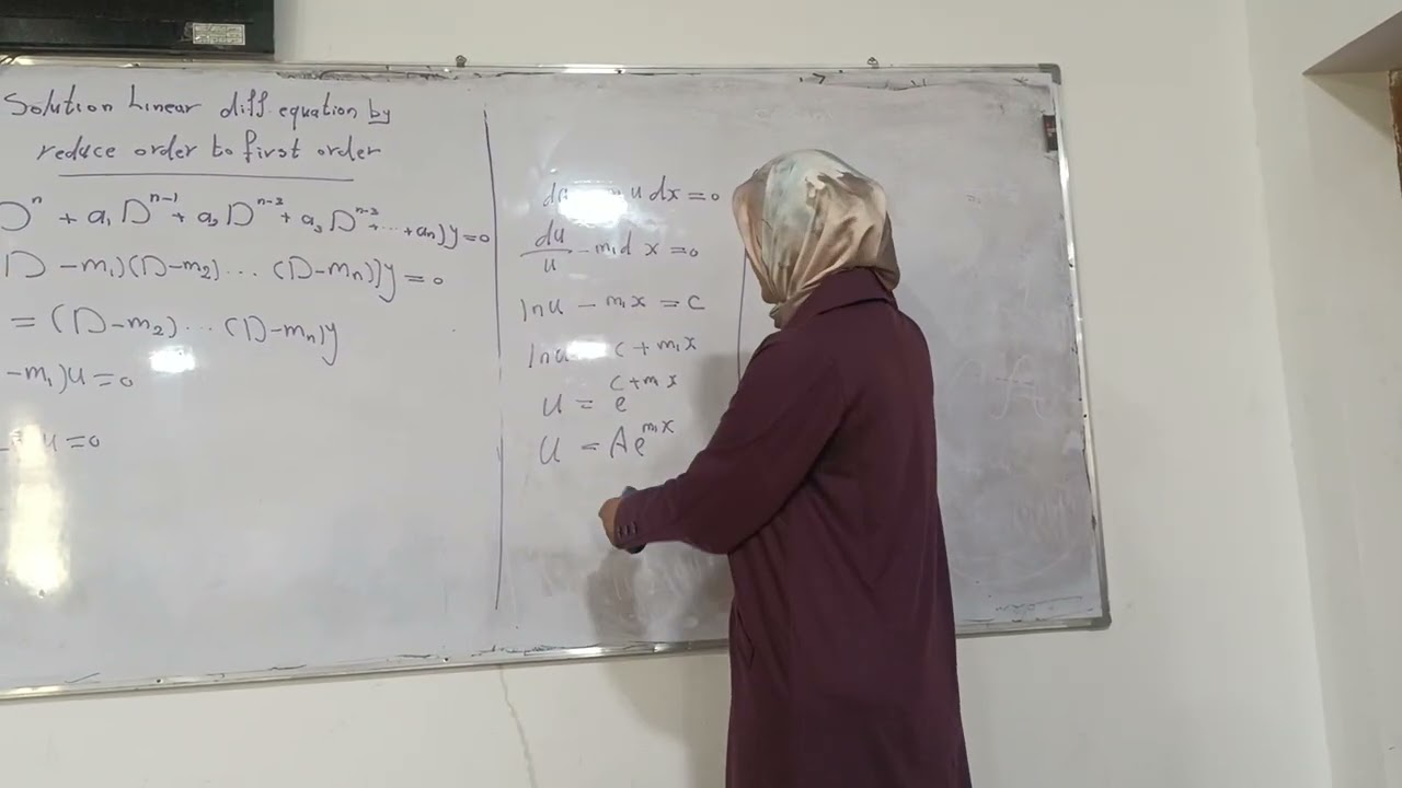 Solution diff equation of higher order with constant