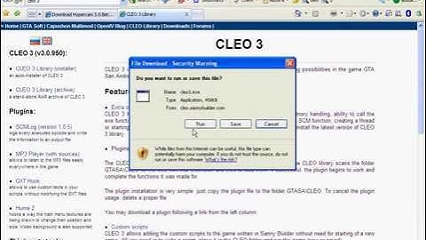 GTA San Andreas:how to download & install cleo 3