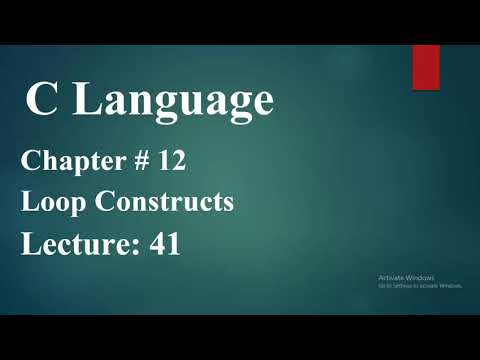 Computer 2nd Year Lecture 41 for Loop