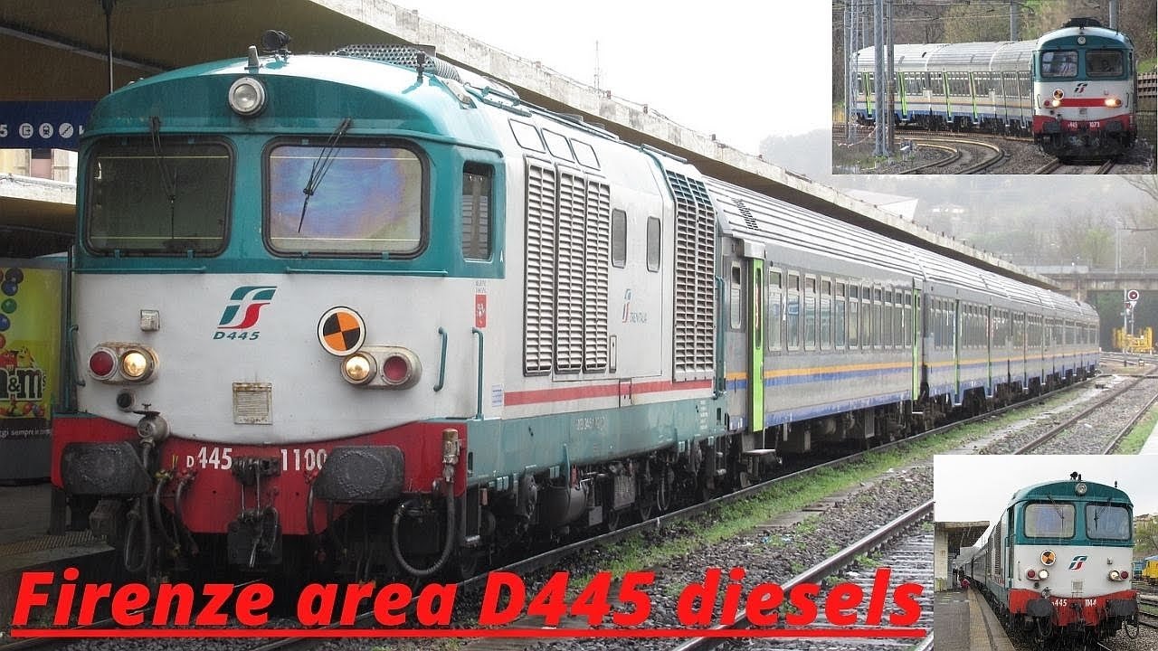 Italy: Trenitalia Class D445 diesels on passenger trains from Firenze to Siena & Borgo San Lorenzo