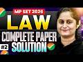 MP SET Law Solution 2024 | MP SET Paper solution 2024 #2 | MP SET 2024 Law Solution