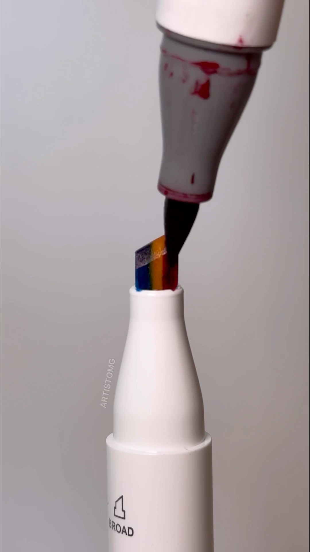Satisfying Alcohol Marker with Primary Colors! ?✨ It Looks Like a Rainbow! ? ? #shortsart