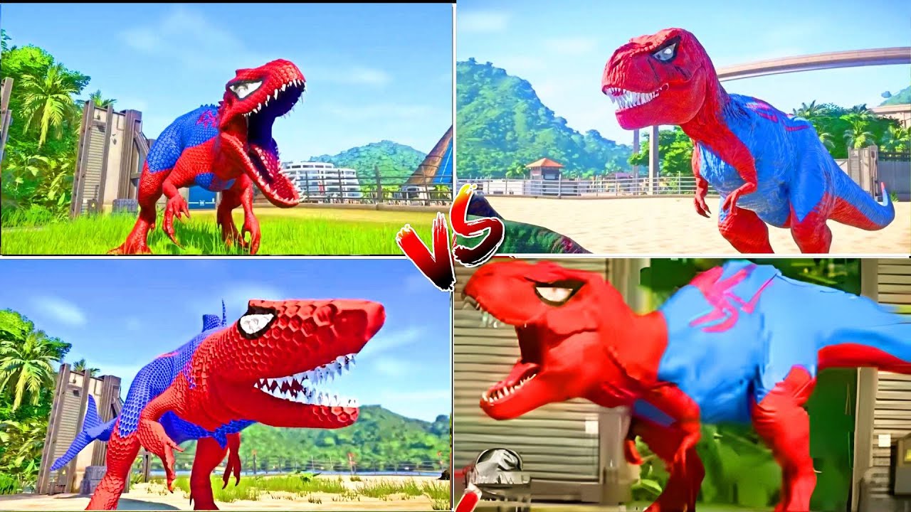 Jurassicworld T Rex Spider 🆚T Rex Evolution 🆚The Brontosaurus 🆚McQueen Exe Spider Coffindance