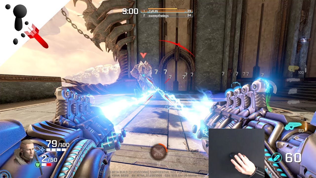 Quake Champions BETA gameplay using Logitech G903