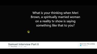 Fake "Sam Cooper" Has an interview About Meri Brown: CATFISH SCANDAL
