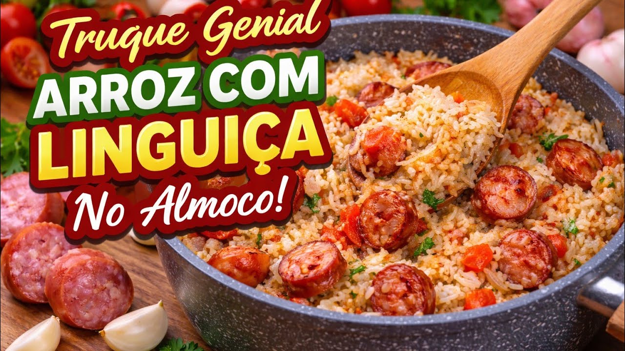 Aprendi Esse segredo! O Melhor Arroz com Linguiça! Agora ficou fácil fazer! Receitas Práticas. 