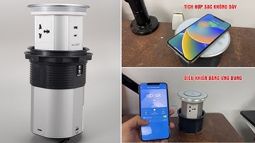 Ổ điện âm bàn tự động tích hợp sạc không dây thông minh KLASS | Ergolife