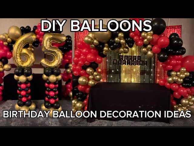 Red, Black & Gold 50th Birthday Party- Water, Fire, Wood & Bling 
