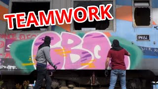 TRASH TRAIN BOMBING - we started a GRAFFITI CREW