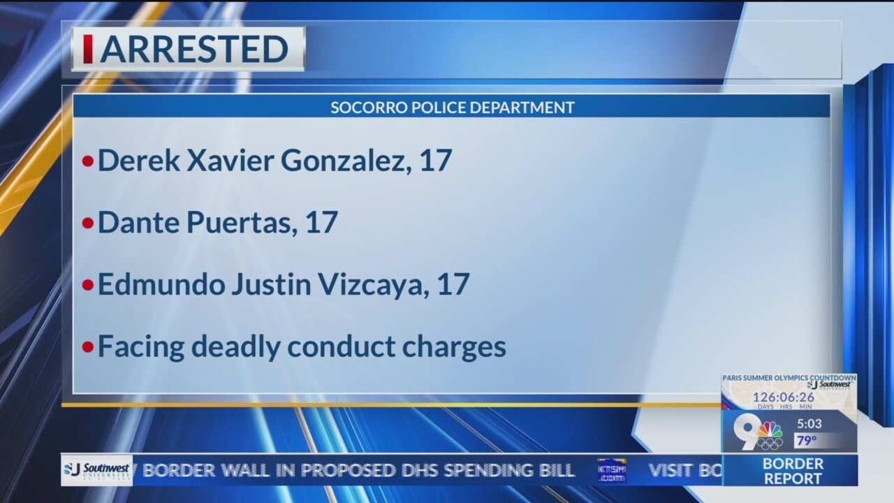 Three teens arrested after shots fired in Socorro - YouTube
