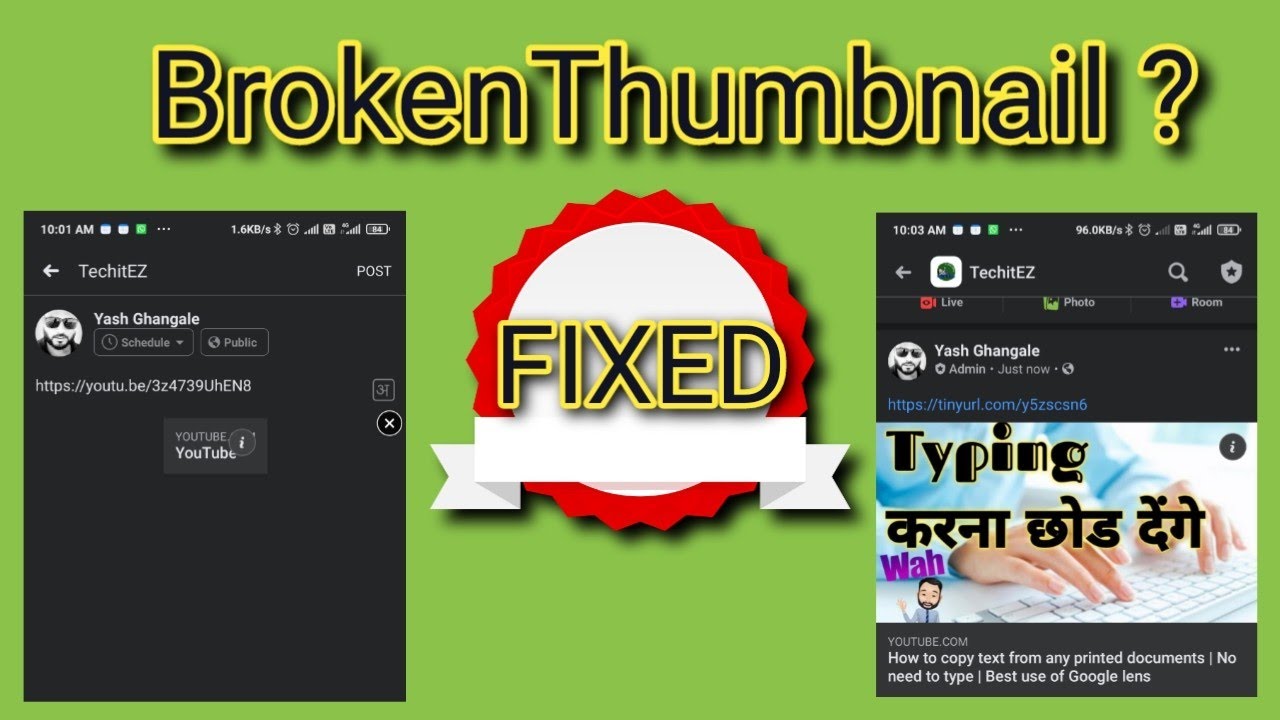 Fixed-YouTube thumbnails not showing on Facebook