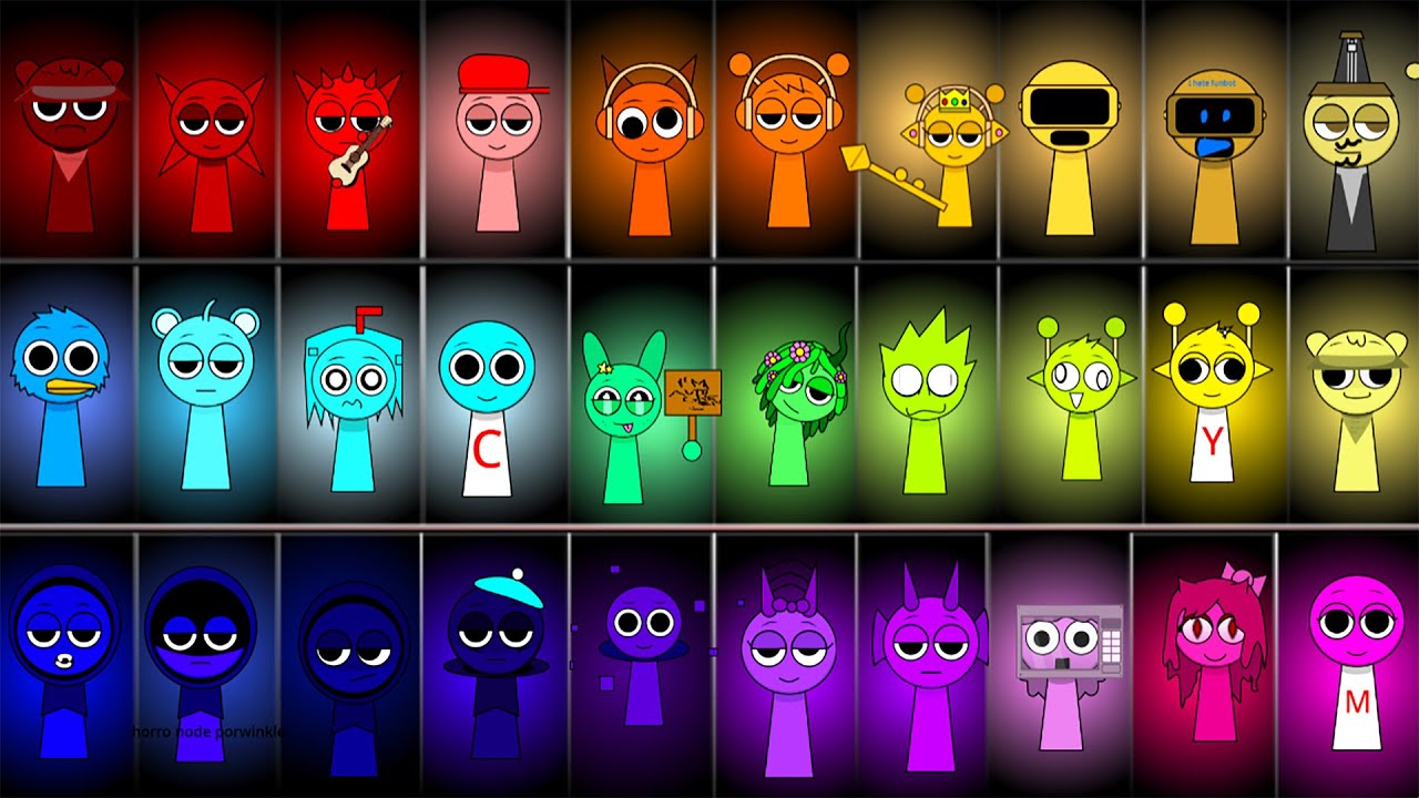 The Duel Of Three Top Superstars : ALL Sprunki Colourblocks Band Reshared (1 - 30 ) | Mode New Code!