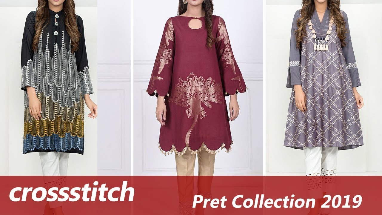 Latest Cross Stitch PRET (Ready to Wear) Pakistani Lawn Dresses 2019 with Prices
