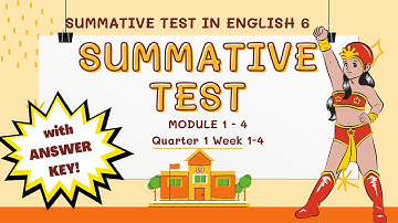 SUMMATIVE TEST IN ENGLISH 6 QUARTER 1 WEEK 1-4 with ANSWER KEY #summativetestinenglish6