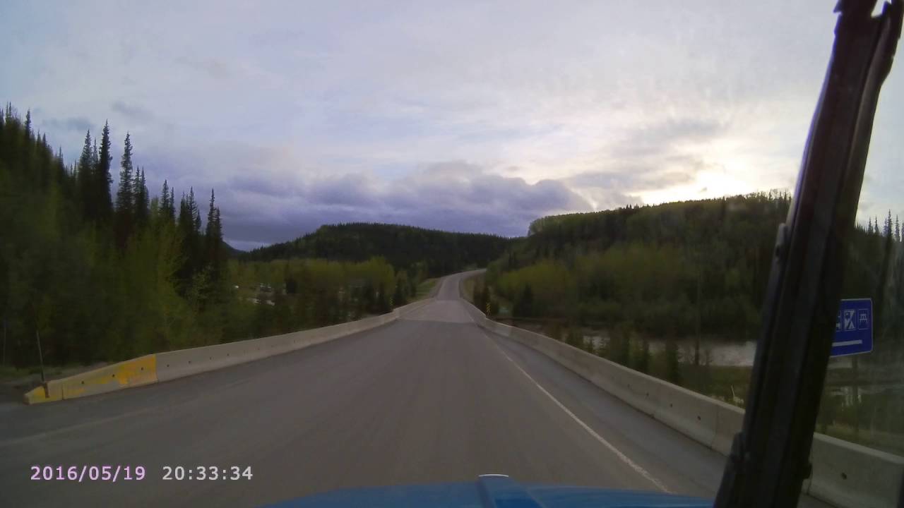 Crossing the Sikanni River, BC.