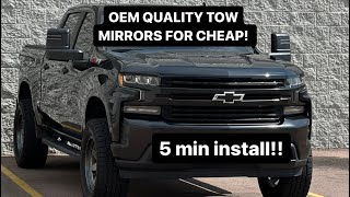 Sanooer Tow Mirror Install & Review for 2019  2022 Chevy Silverado
