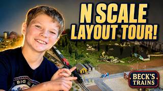 Beck's Trains N Scale Layout Tour // My First Video!!
