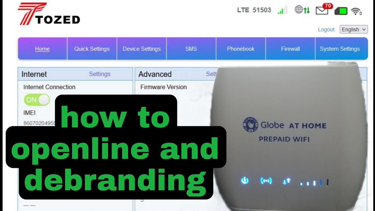 how to openline globe at home prepaid wifi | ZLT-S10G debranded ...