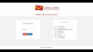 Pincode locator tool | Indian pin code location finder | webdlab screenshot 2